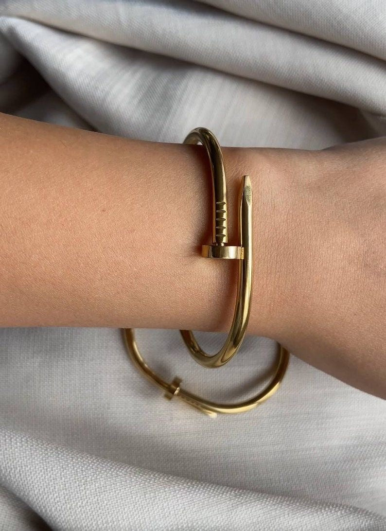 Gold Nail Bracelet