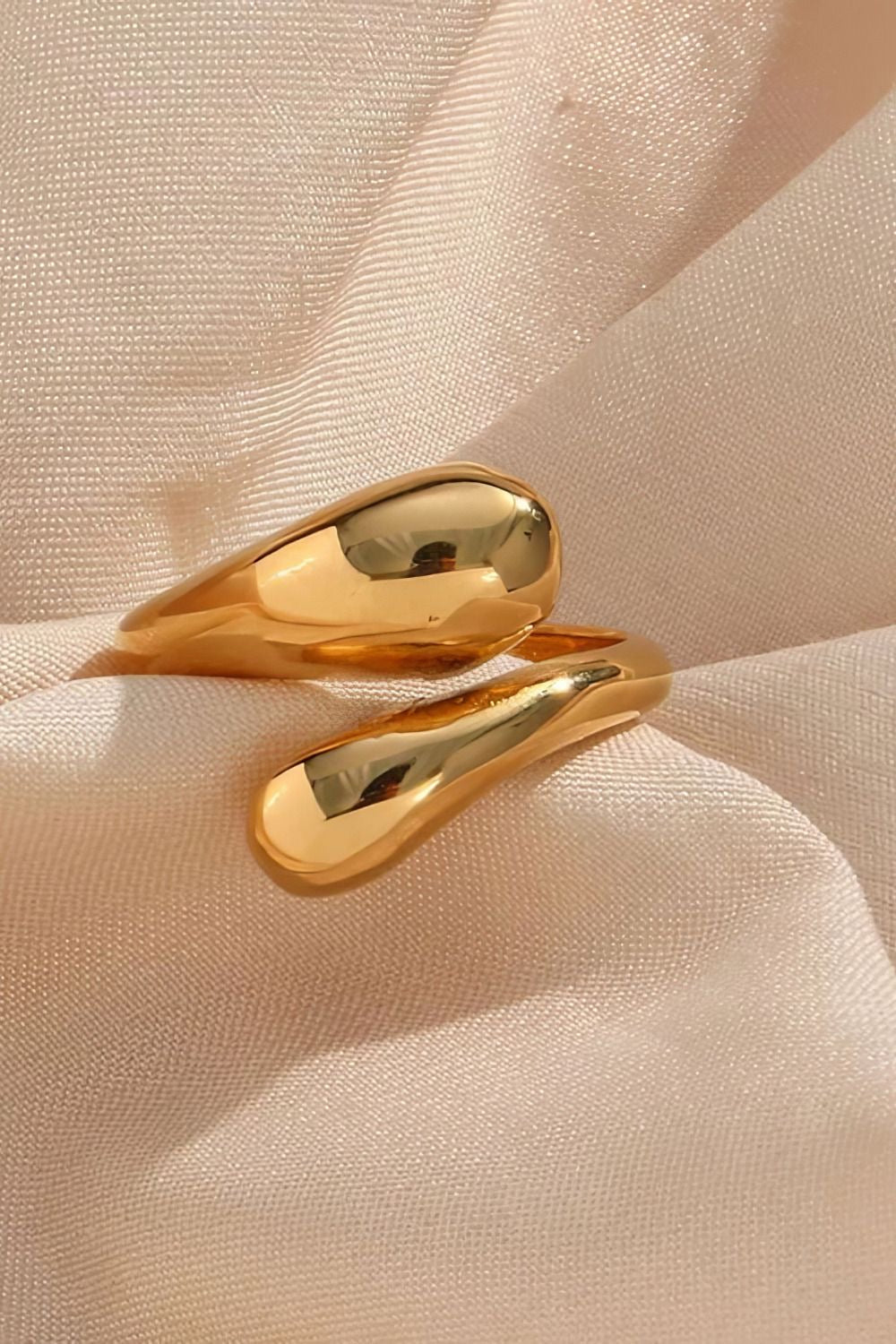 Chunky Gold Raindrop Ring