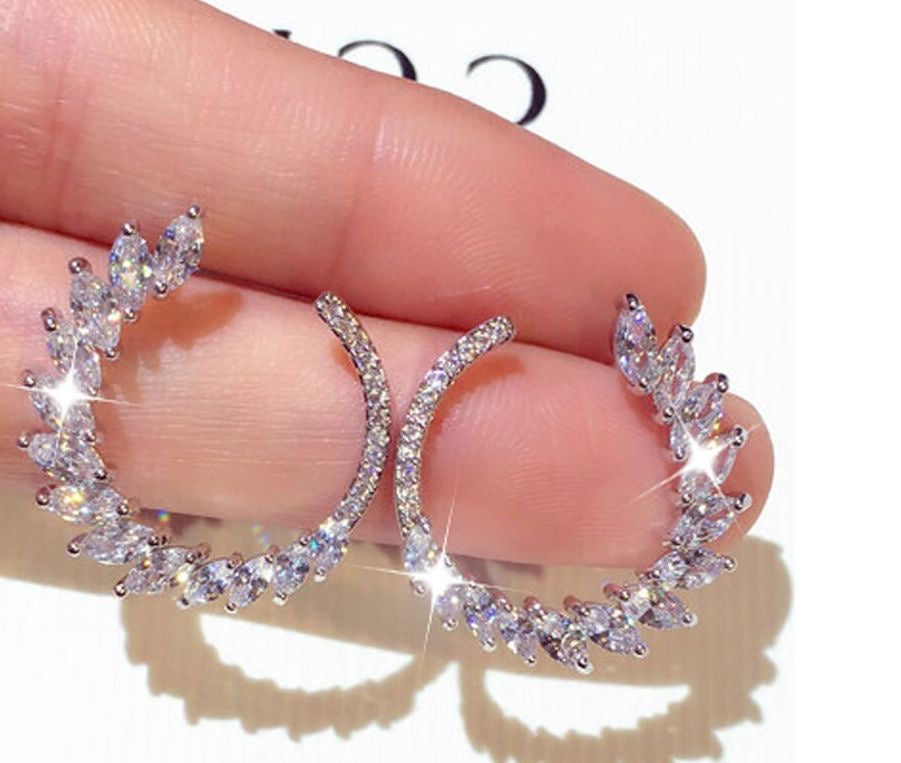 Diamond Snake Earrings