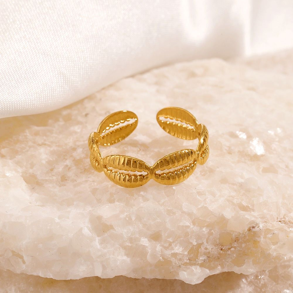 Coffee Bean Gold Ring