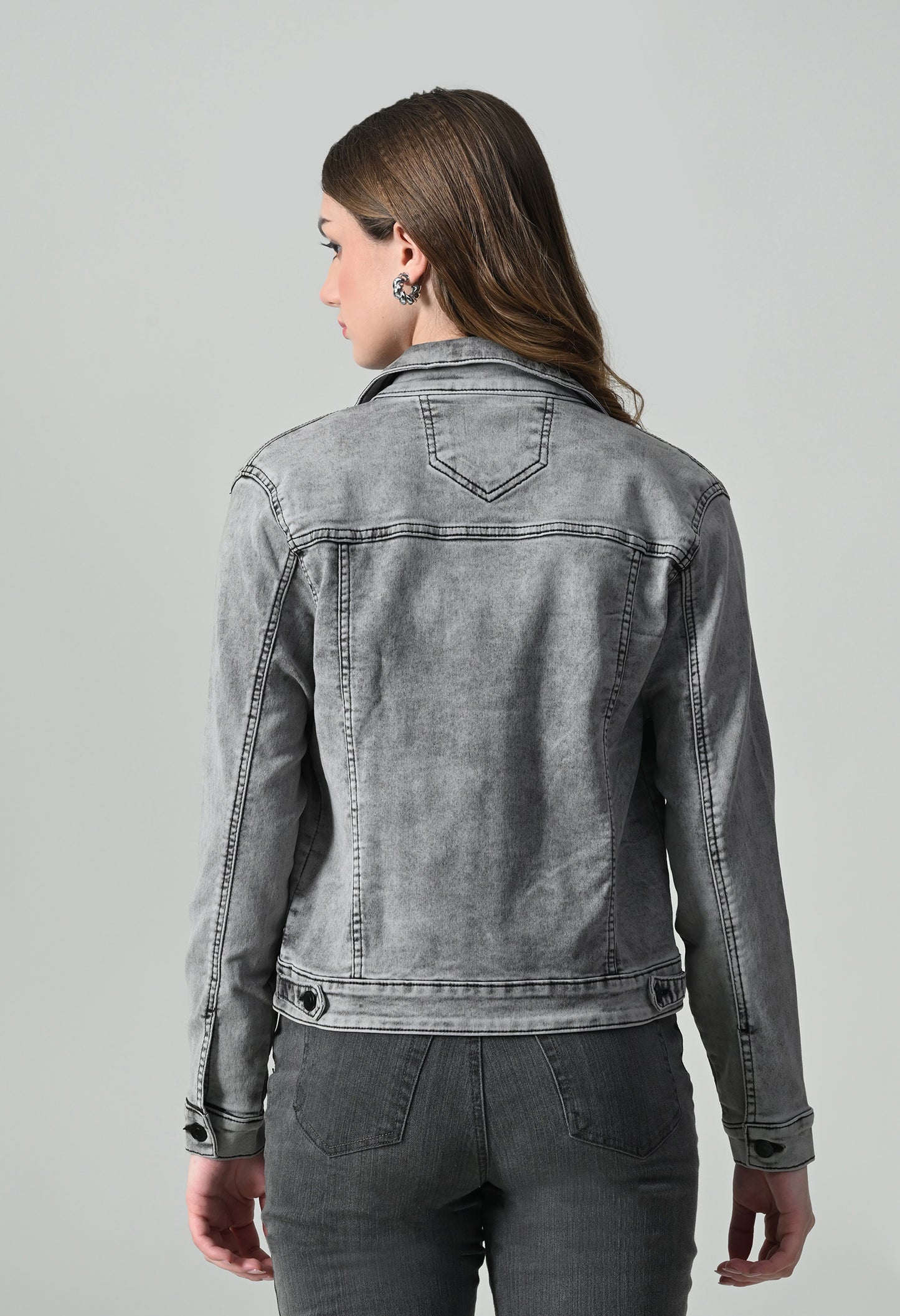 Black denim jacket