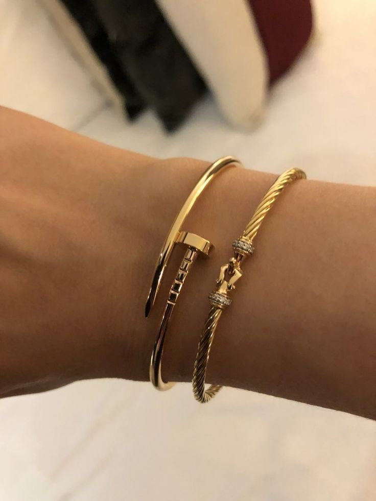 Gold Nail Bracelet