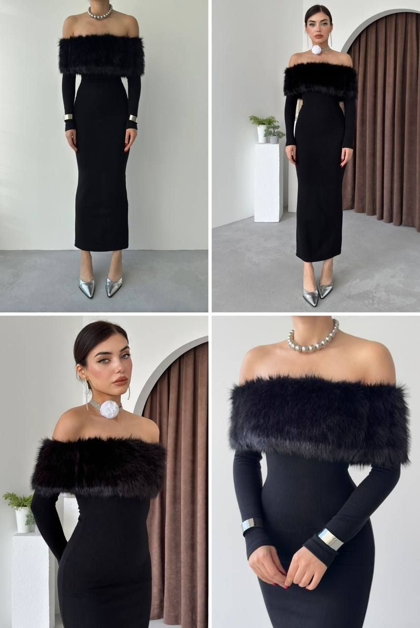 Blair Luxe Fur Dress