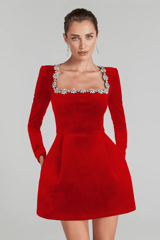 Anouk Luxe Dress(Red)