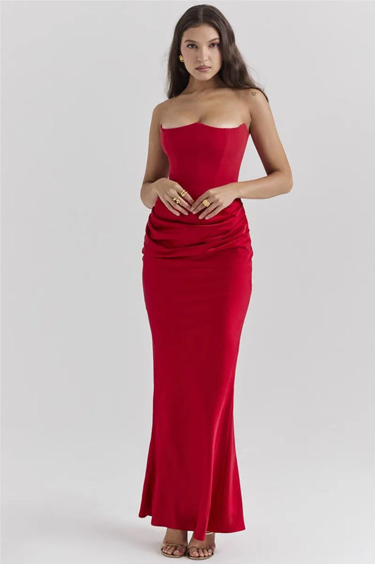 Francesca Corset Dress (red)