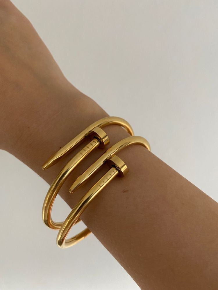 Gold Nail Bracelet