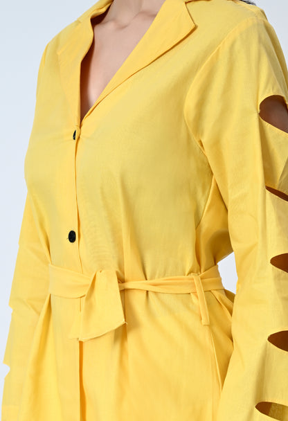 Reese Cutout Yellow Shirt