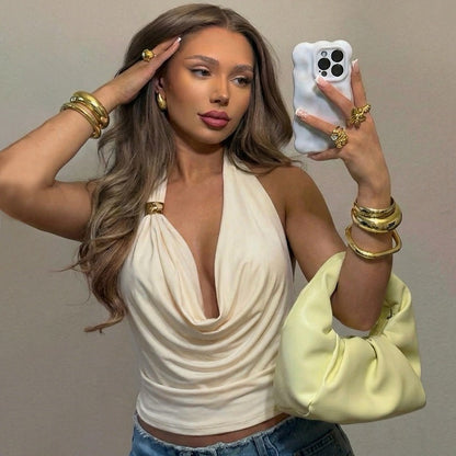 Amina Cowl-neck Top