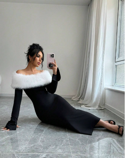 Kendal Fur Dress