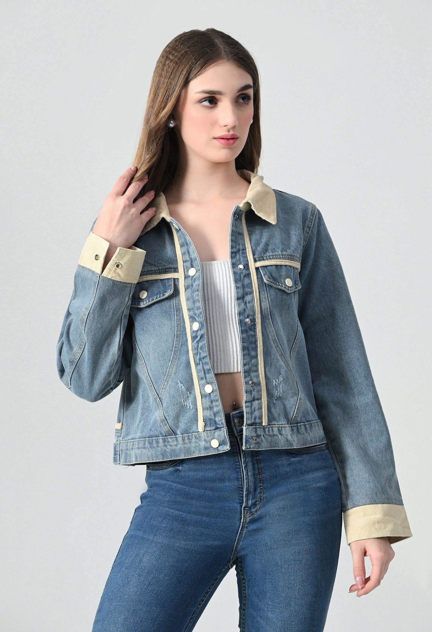 Corduroy Denim Jacket