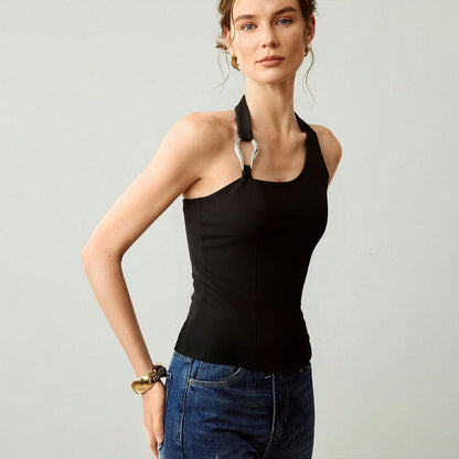 Celia Buckle Halterneck Top