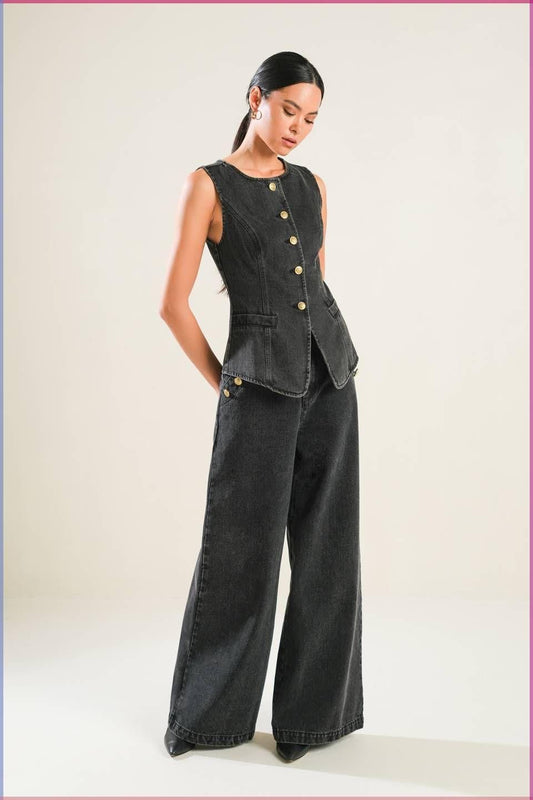 Antoine Denim Top