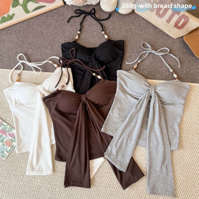 Debra Beads Halterneck Padded Top