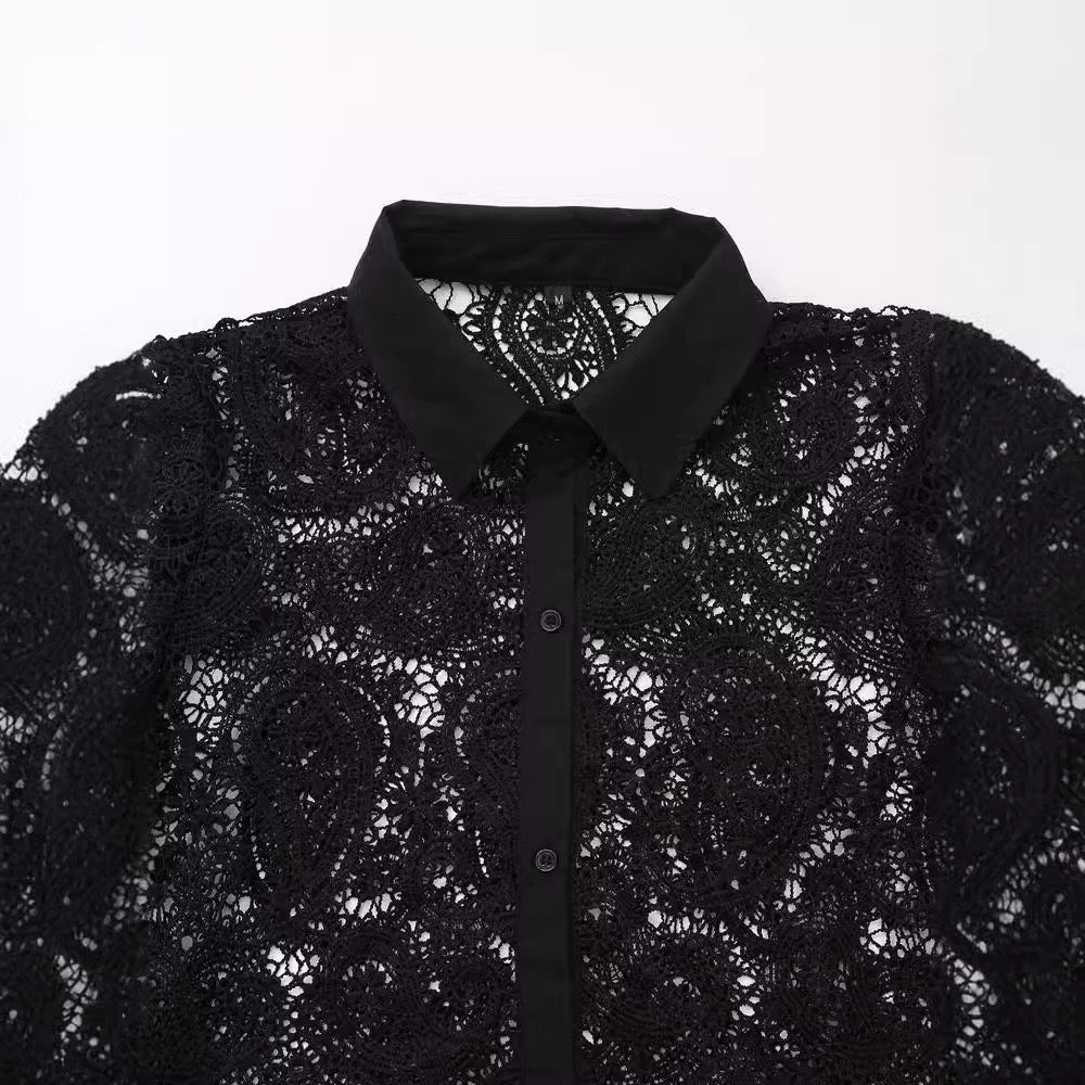 Madline Cutwork Lace Shirt