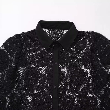Madline Cutwork Lace Shirt