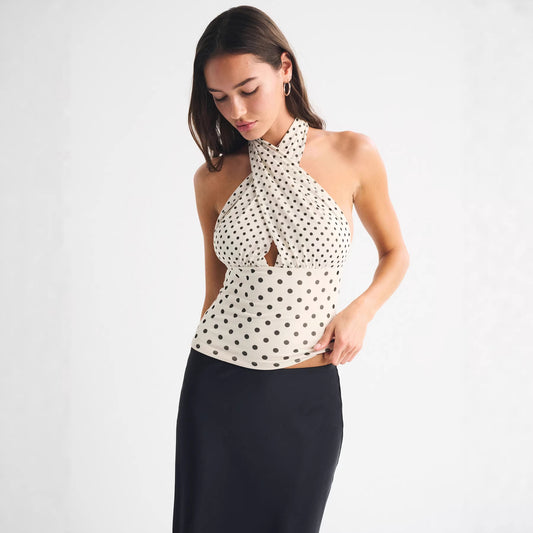 Isla Polkadot Halterneck Top