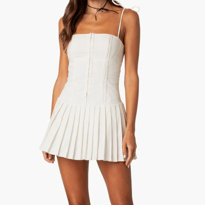 Gina Pleated Mini Dress