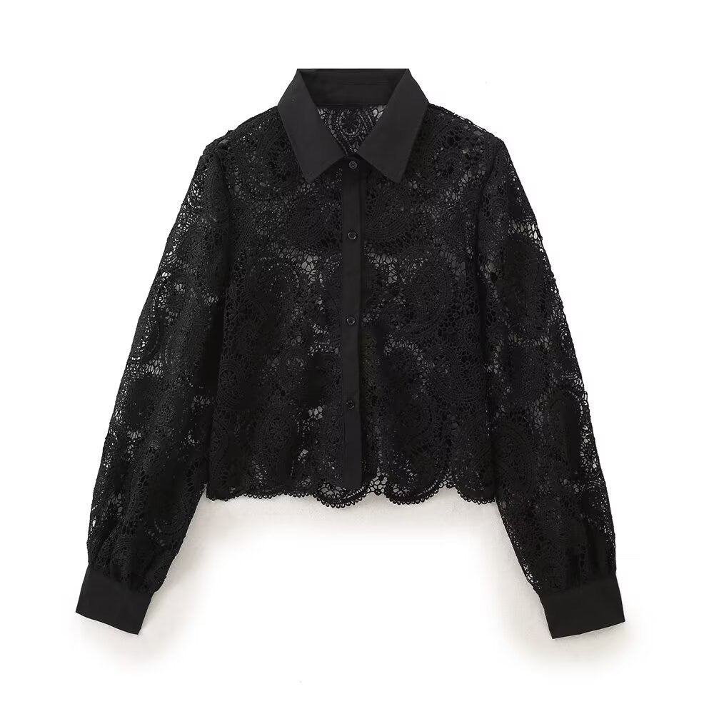 Madline Cutwork Lace Shirt