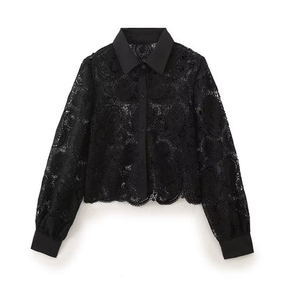 Madline Cutwork Lace Shirt