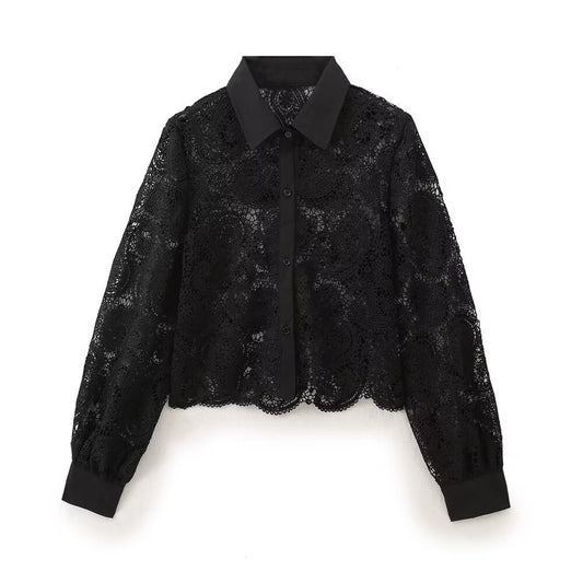 Madline Cutwork Lace Shirt