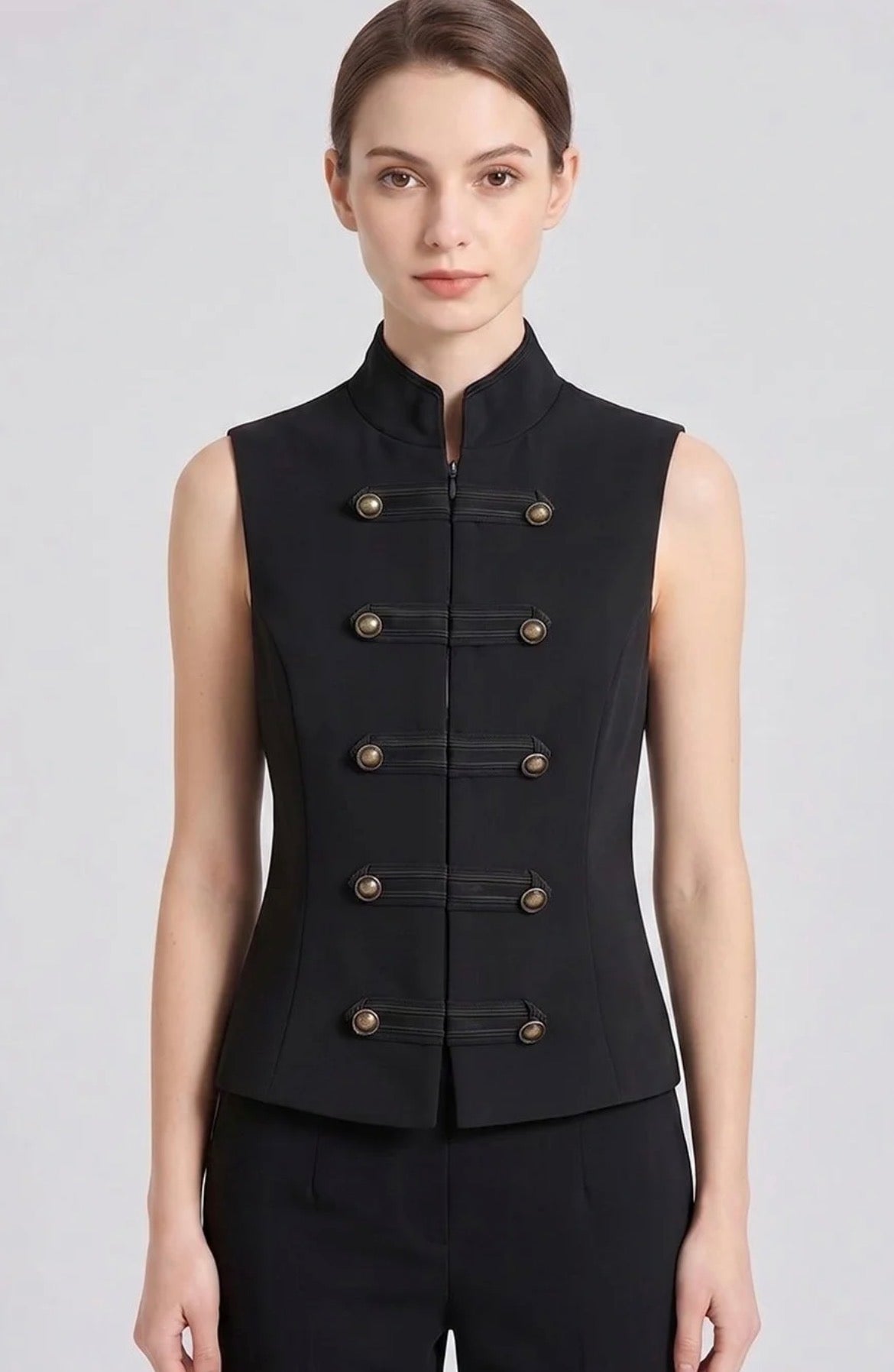 Gabrielle button party vest