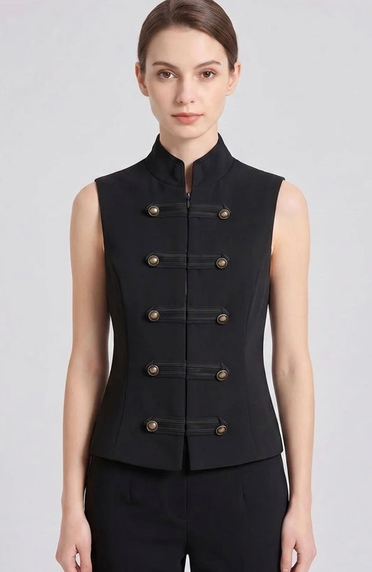 Gabrielle button party vest