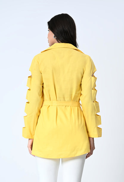 Reese Cutout Yellow Shirt