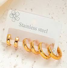Statement Gold Hoops (set of 3)