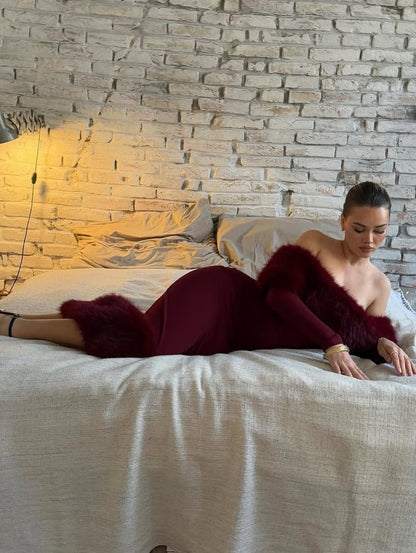 Monroe Luxe Fur Dress