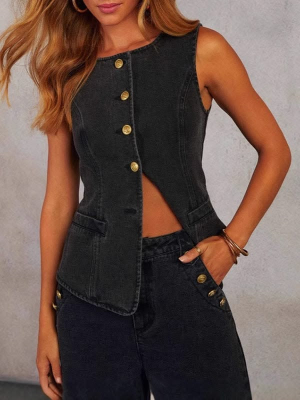 Antoine Denim Top