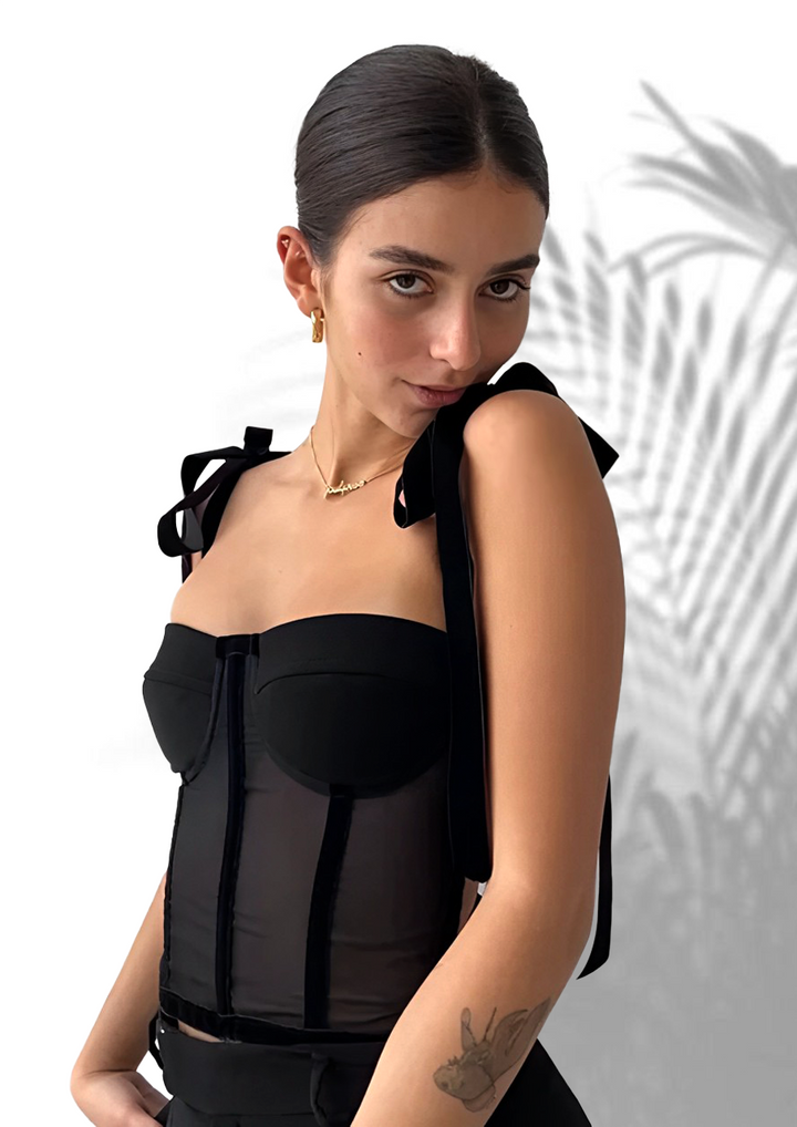 Hazel Sheer Corset Top
