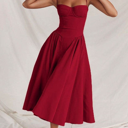 Cherry Corset Midi Dress