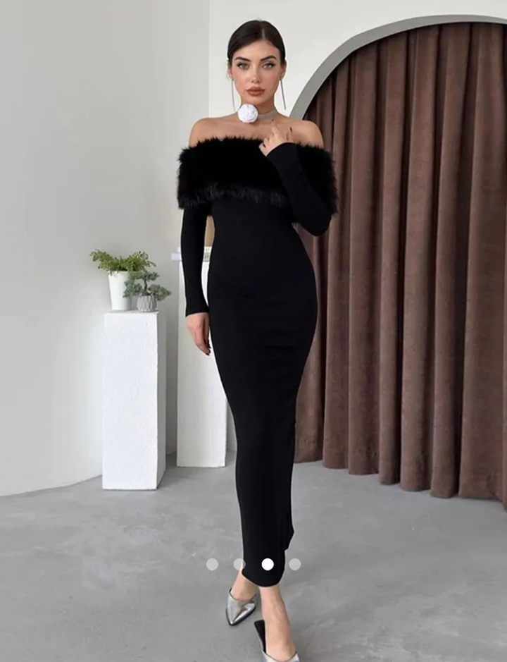 Blair Luxe Fur Dress