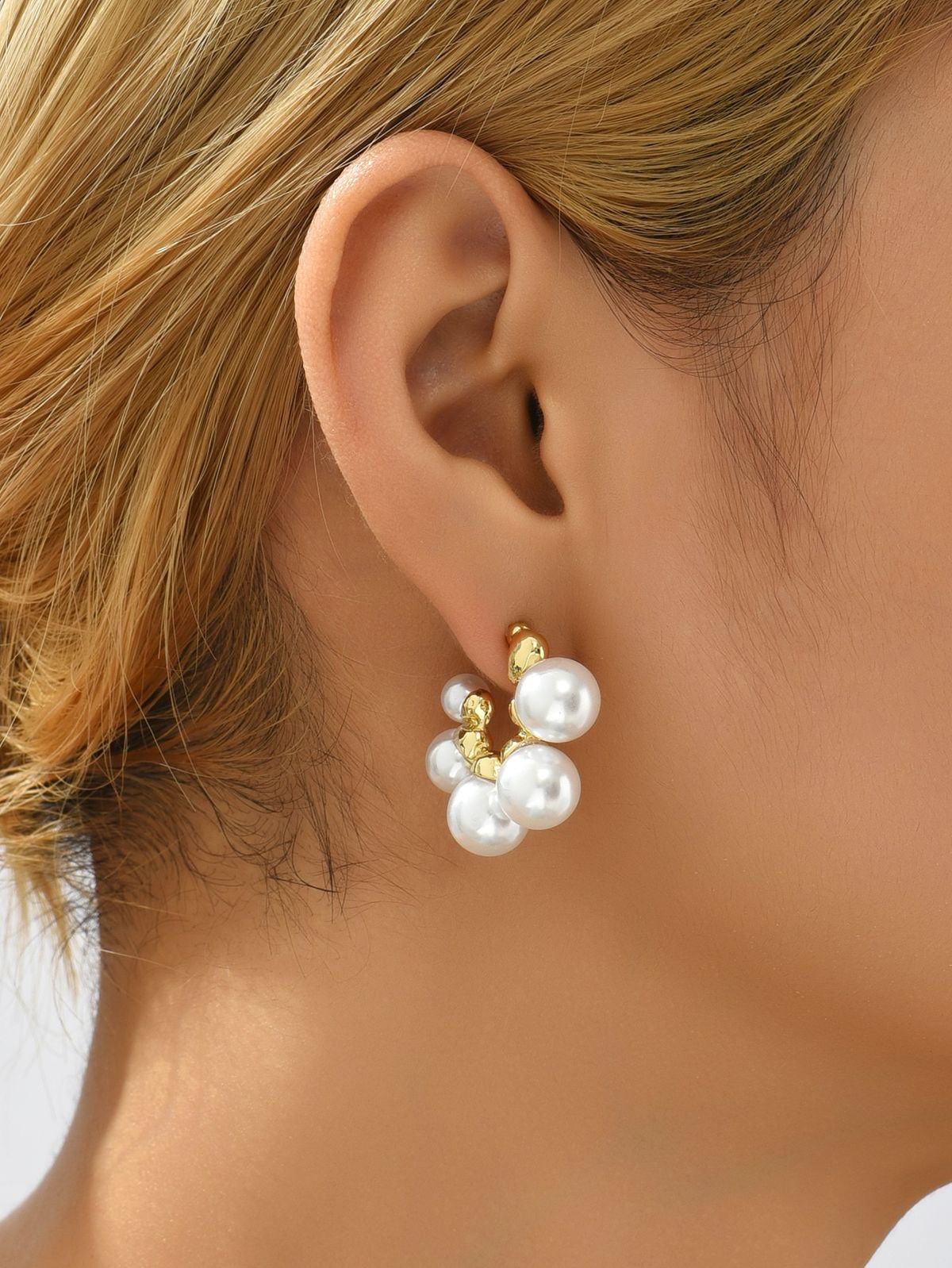 Pearl Hoop Earrings