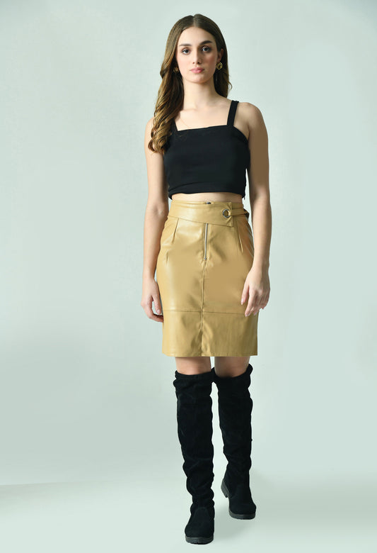 Mila Leather Skirt