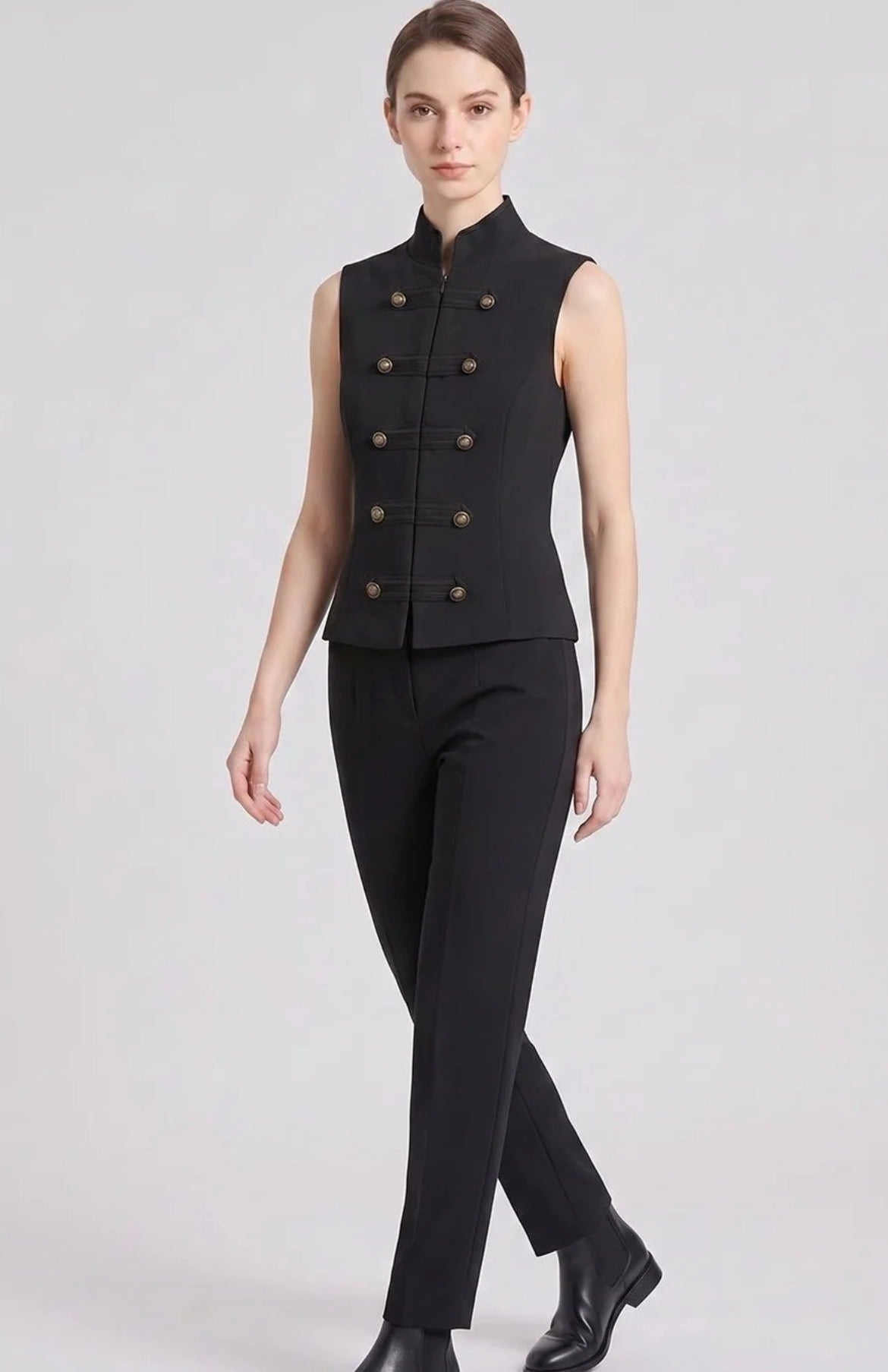 Gabrielle button party vest