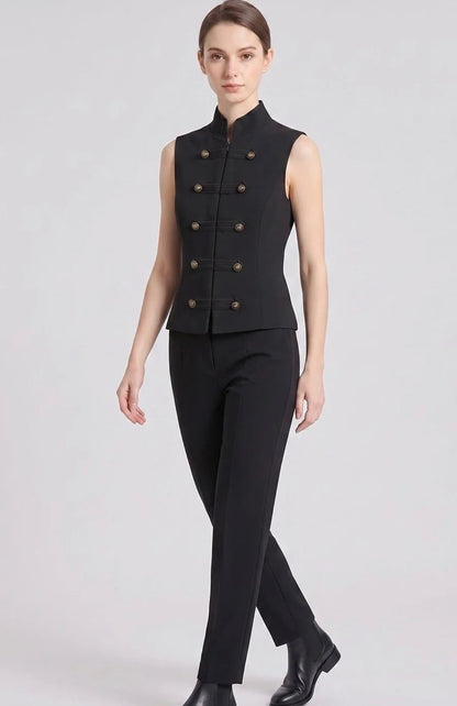 Gabrielle button party vest