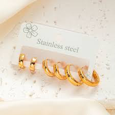 Statement Gold Hoops (set of 3)