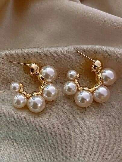 Pearl Hoop Earrings