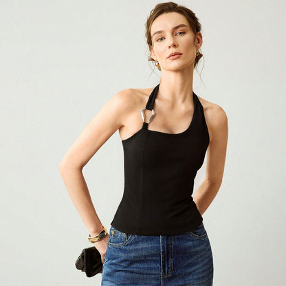 Celia Buckle Halterneck Top