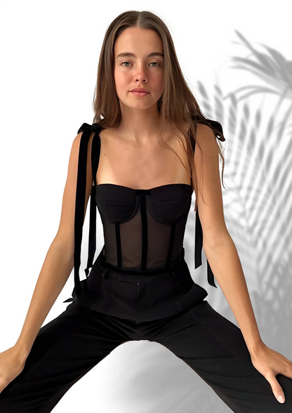 Hazel Sheer Corset Top