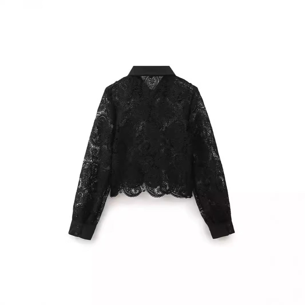 Madline Cutwork Lace Shirt