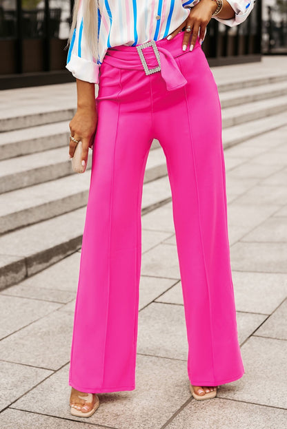 Rosette rhinestone wide leg pant image 6